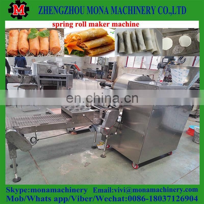 Stainless steel spring roll making machine/automatic square or round spring roll sheet machine with cheap price
