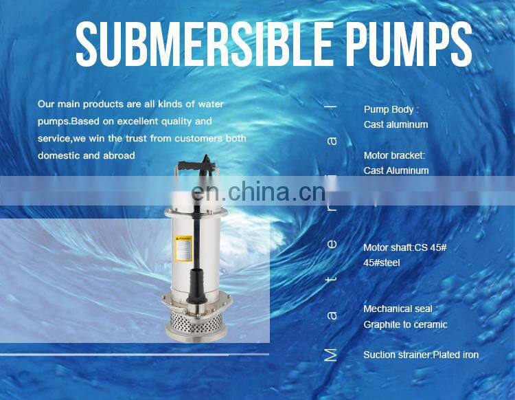 1.1kw three phase agriculture electric submersible water pump