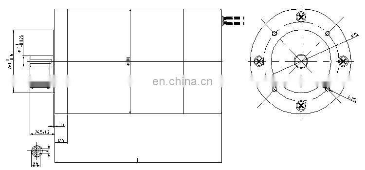 OD 100 mm 24v high speed permanent magnet electric dc motor 24v 1500 rpm BMM332