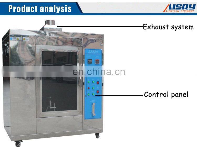 Laboratory Flame Retardant Tester Needle Flame Tester With Stainless Steel Mirror