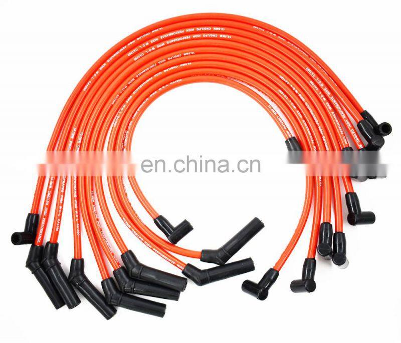 Racing Spark Plug Wires Set Red 10.5mm For Ford F-150 Mustang 5.8 5.0L