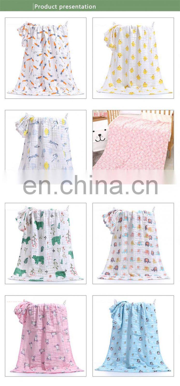 100%cotton 6 layer muslin cotton baby blanket baby gift muslim super soft baby bath towel muslim newborn swaddle