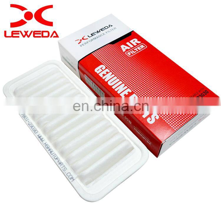 Leweda Brand auto spare parts air filter 17801-23030 for Japanese Car