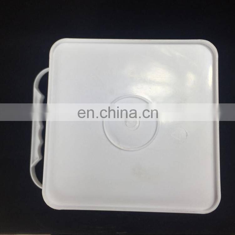 white blue 8 liter square plastic bucket for food use