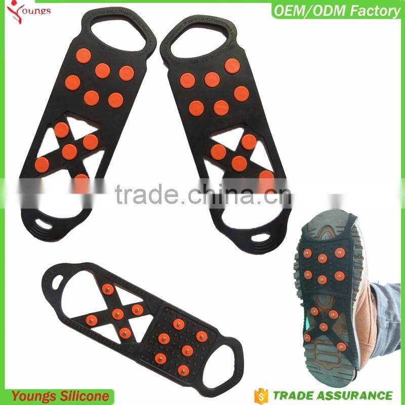 2016 winter spikes shoe snow protectors silicone anti-slip ice cleats ice shoes spike