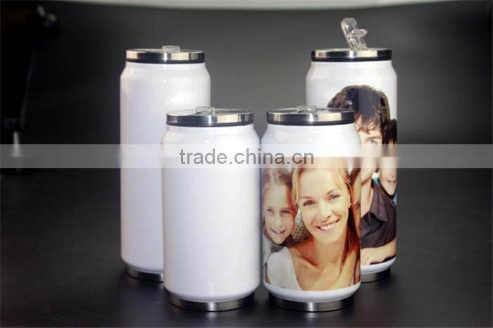 High Quality Funny DIY White 350ml Stainless Cola Bottle
