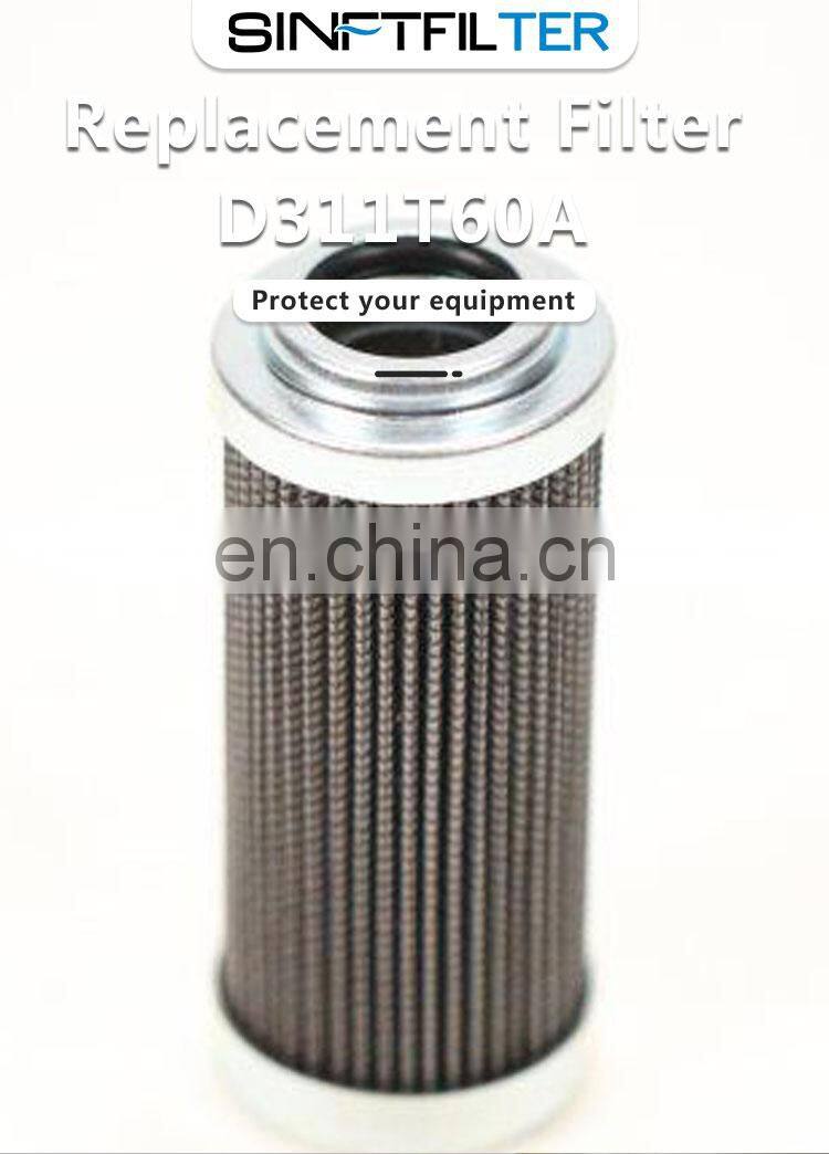 Stainless steel wire mesh filter glass fiber filter cartridge D311T60A