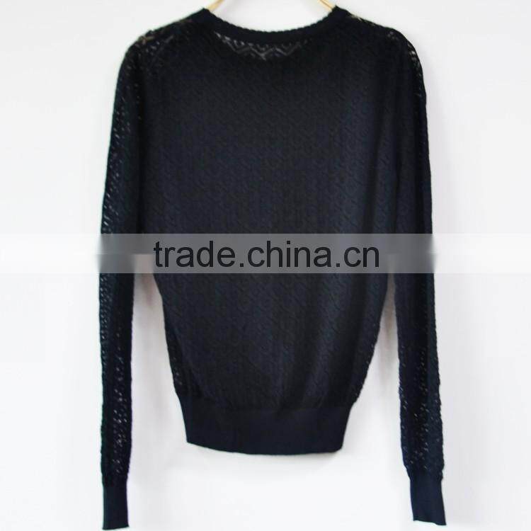 Women Pullover Round Neck Sweater Summer Breathable Sweater for Women
