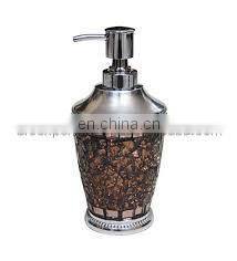 antique round mosaic soap dispenser