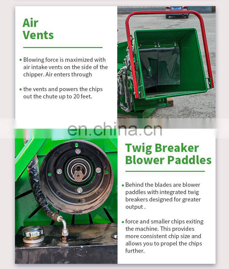 Big chipping capacity high efficiency BX62R BX92R, pto Log Timber Wood Branch Chipper Shredder