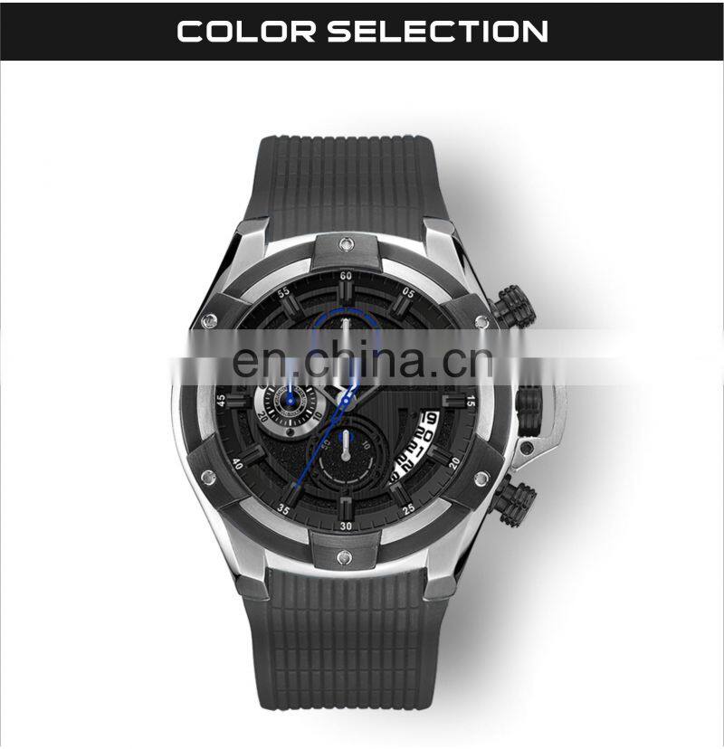 2019 DK&YT Brand Stainless Steel Back Wrist Watch Quartz Sport Silicon Man Watch