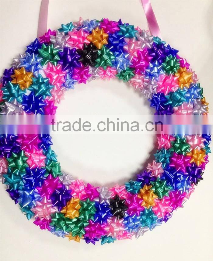 New Design Tower-shape Table Decorative Ribbons made of Star Bows for Party, Xmas Decorative