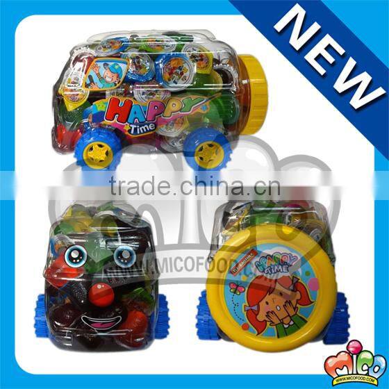 mini fruit jelly cup in bus jar