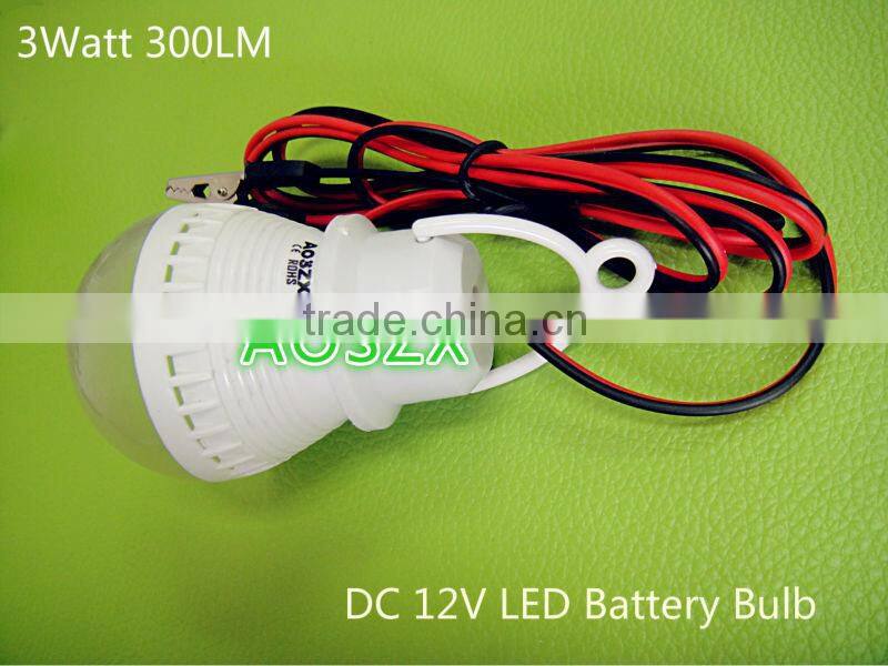 2014 New Hot Selling DC 12V Night Light 3W 300LM Battery LED Lamp