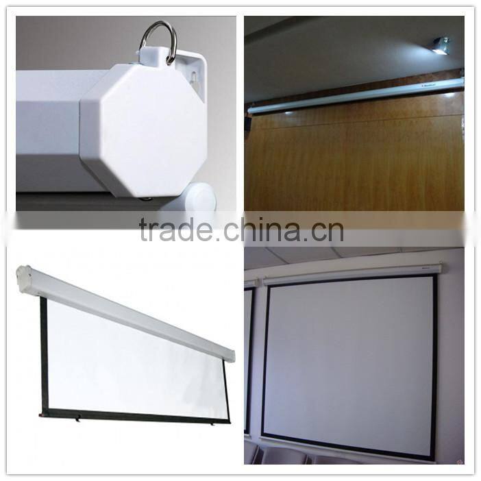 BW Remote Control Wall Mount Fixed Frame Screen/Electric Projection Screen