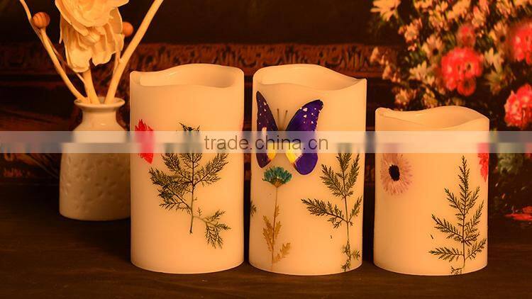 3pc Flameless christmas decation led battery operated scented candle