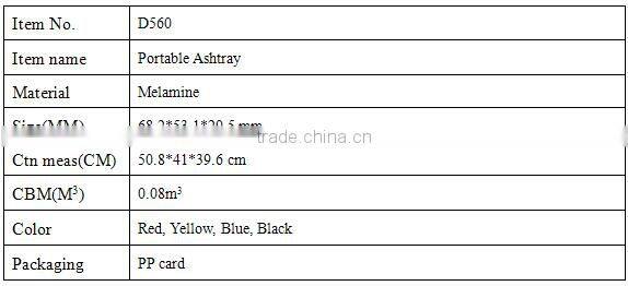 D560 outdoor portable pocket ashtray portable ashtray pocket ashtray