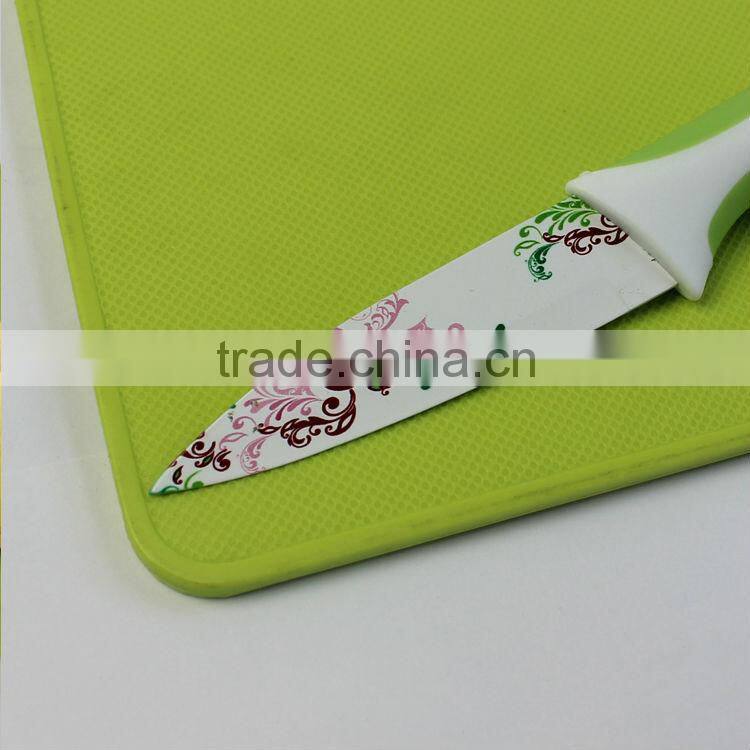 Fashion rose printing paring knife