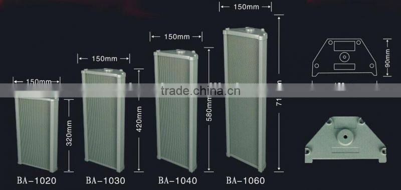 PA system Column outdoor waterproof speaker BA-1020 /BA-1030 / BA-1040 / BA-1060