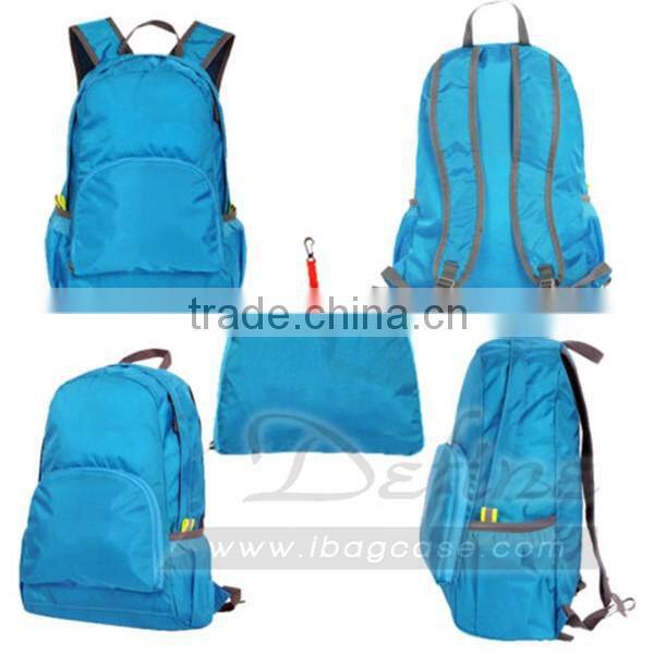 Nylon Teenage Backpack Folding Portable Storage Bag