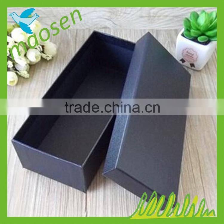 Large Eco-Friendly Printed cheapest black paper gift box with sliver logo