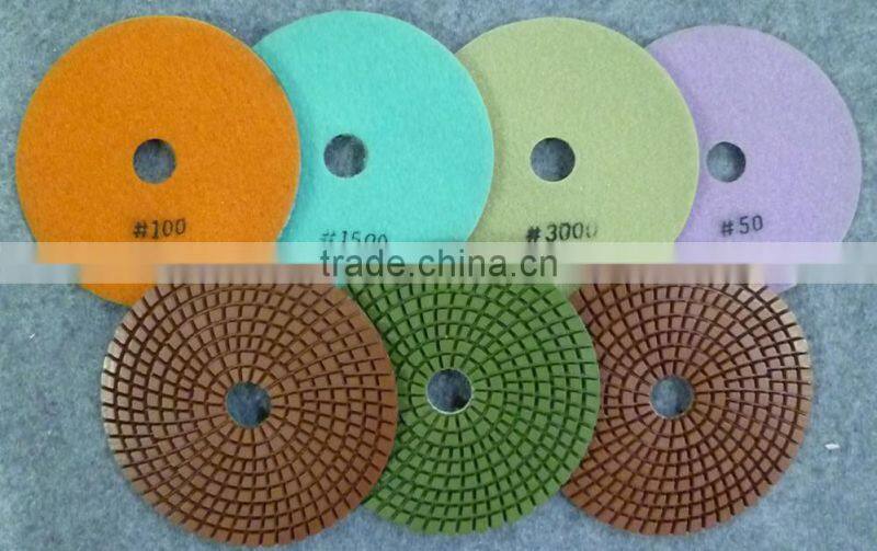 Diamond flexible polishing pads