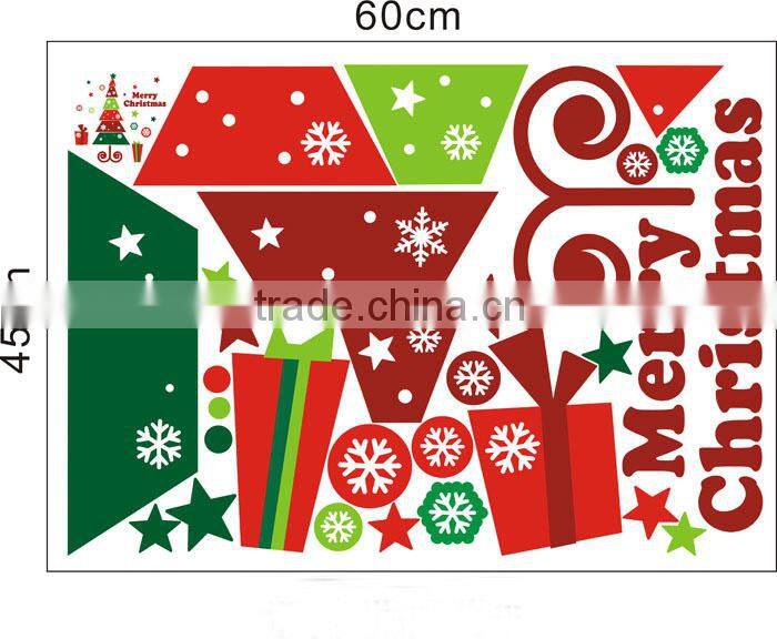 ALFOERVER pvc snow mountain christmas wall decals