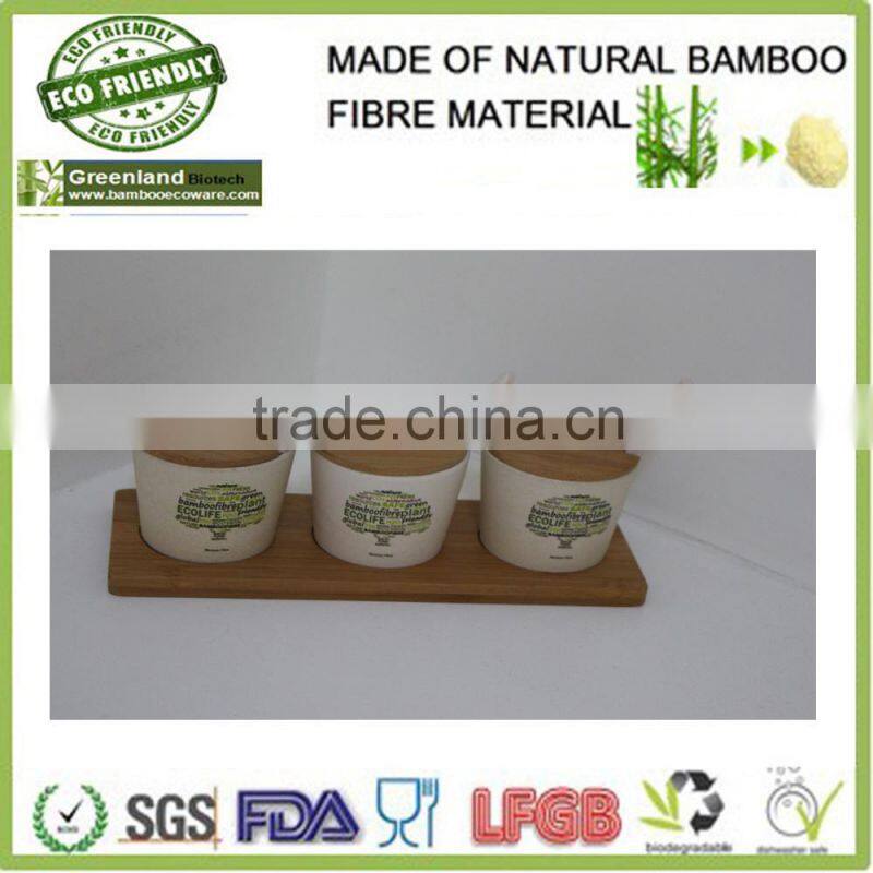 Eco-friendly bamboo fiber 3 pieces food container