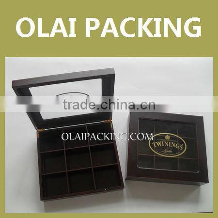 Luxury Variety Wooden Tea Chest Box with 30 Large Pyramid Real Leaf Tea Bags
