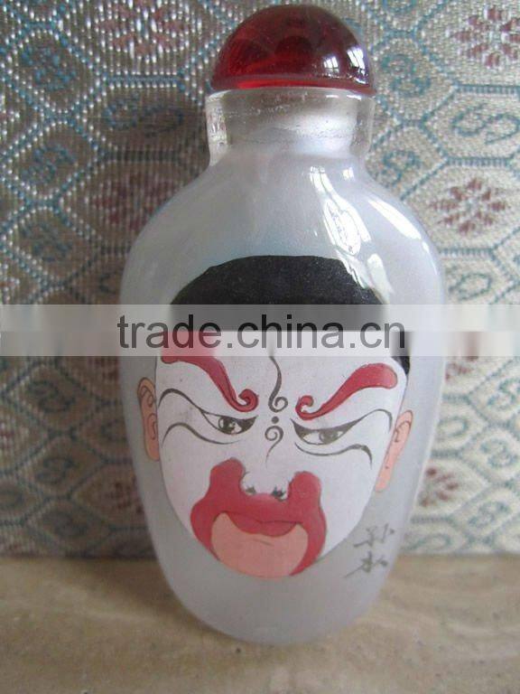 Chinese Traditional snuff box c/w Peking opera facial masks