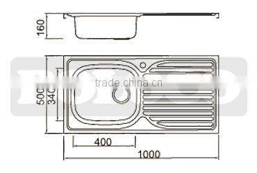 stainless steel sink work bench BL-929