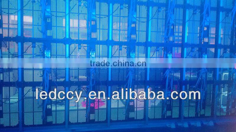 Shenzhen factory P12.5 mesh led display/curtain led display/gridding led display screen/indoor outdoor led display screens