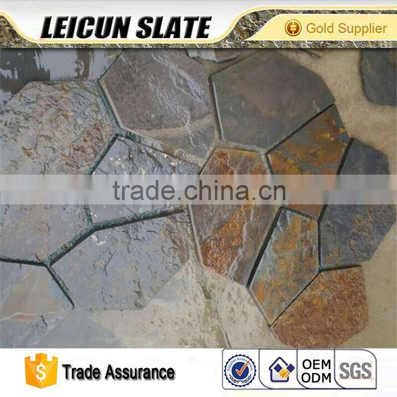china anti-fade best design slate mesh paver tile