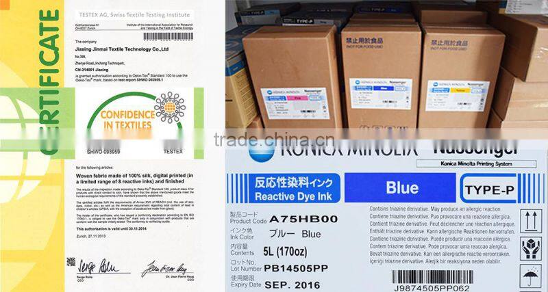 2016 coustomized white silk fabric hand painted