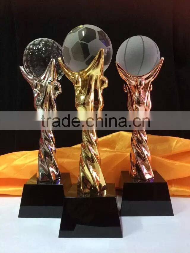 Grade metal-pointed star Crystal trophy custom Alice
