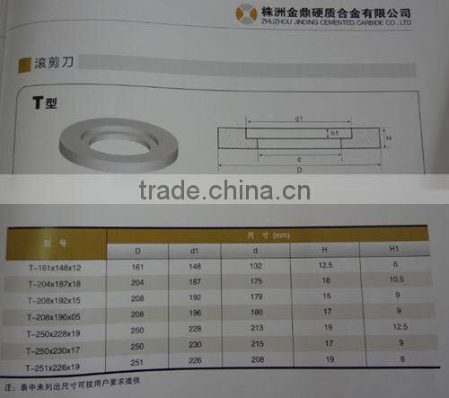 tungsten carbide blade round cutters/ ring knife