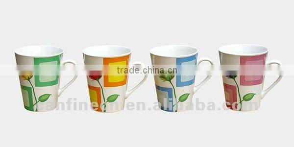 ceramic couple color change mug with unique handle
