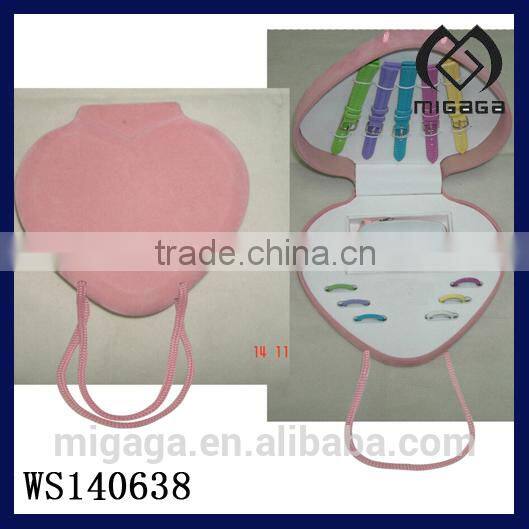 Fashion nice design watch gift box with many colors straps and bezels heart shape watch gift set