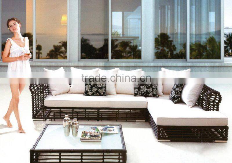 outdoor pe rattan wicker sectional sofa furniture