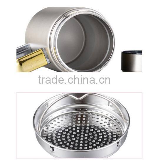 350ml office business stainless steel vacuum cup with handle