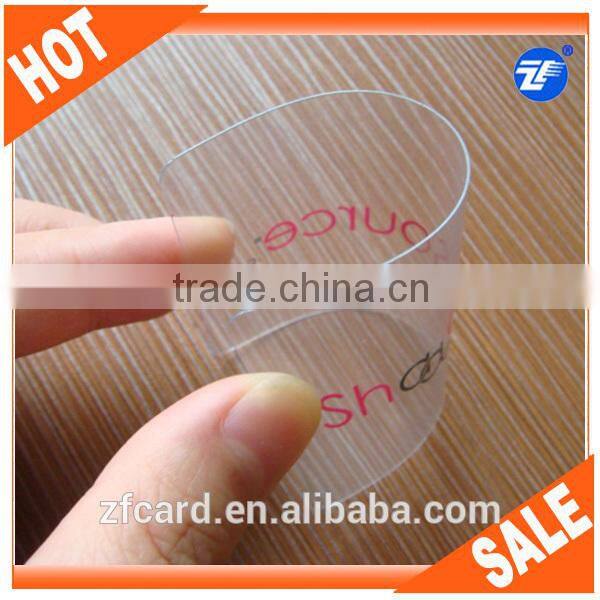 85.5*54*0.76 mm size printing transparent card