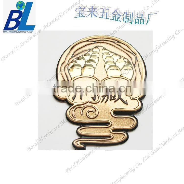 Bulk produce metal logo for wine bottle