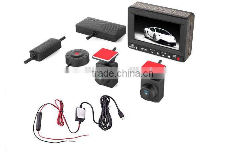 1920*1080p Dual Dash Camera Ambarella A7LA70 GPS Car DVR 2CH Hidden Driving Video Recorder Koonlung K1S Car DVR Box