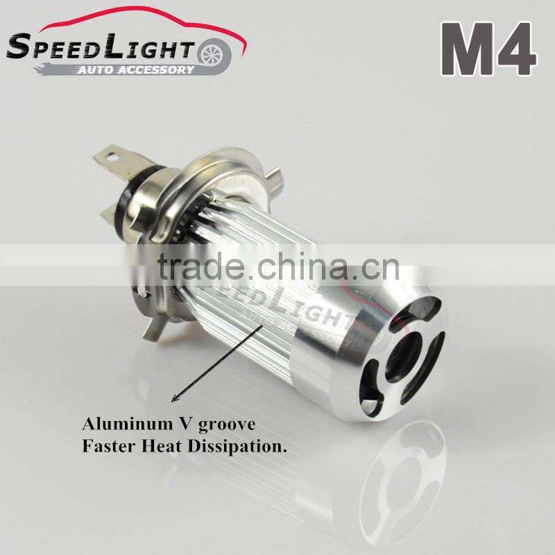 Upgrade 12V 20W 2000LM LED Motorcycle H4 2016 Hi Low Beam with Cooling fan