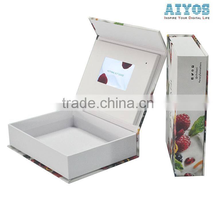 Hot Factory Supply Fashion Paper Lcd Player Video Book Card