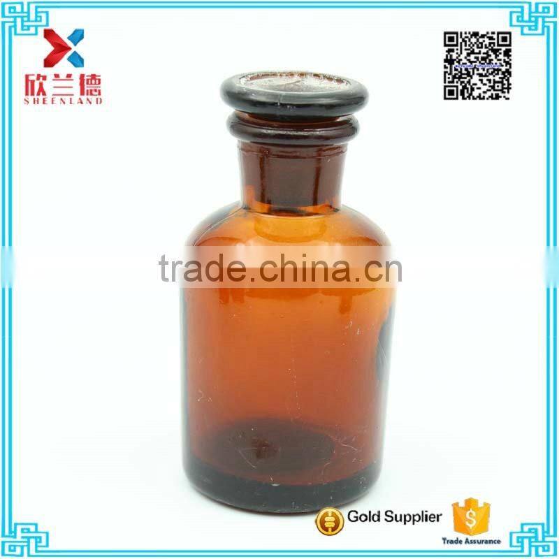 wholesale 60ml narrow mouth amber reagent round glass bottle