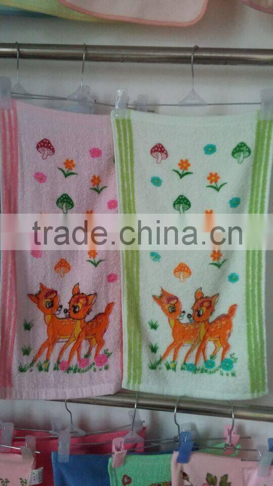 Yarn dyed colorful printing 21S cotton towels