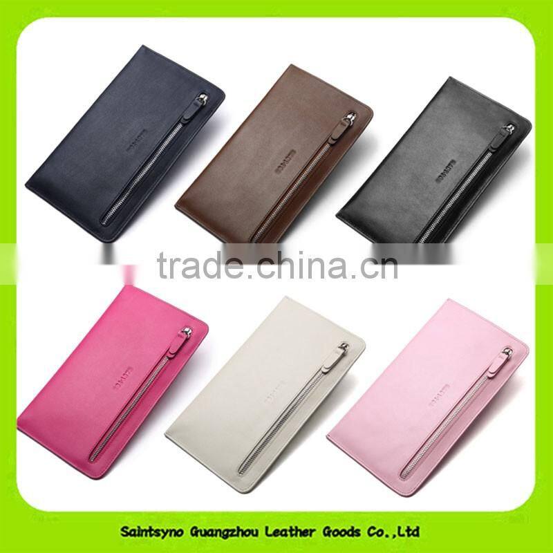 16898 RFID blocking Genuine leather bright-coloured fashion design lady wallet