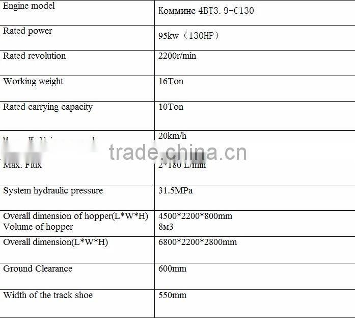 10 ton wood Track carrier with preheater of engine