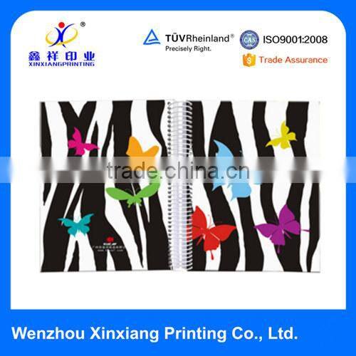 personalized free sample hardcover spiral notebook printing